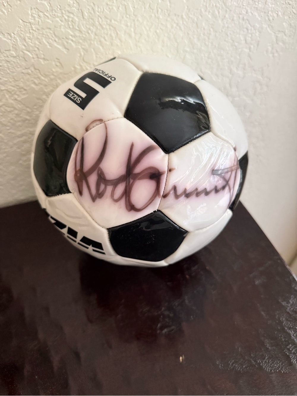 Rod Stewart Autographed Soccer Ball